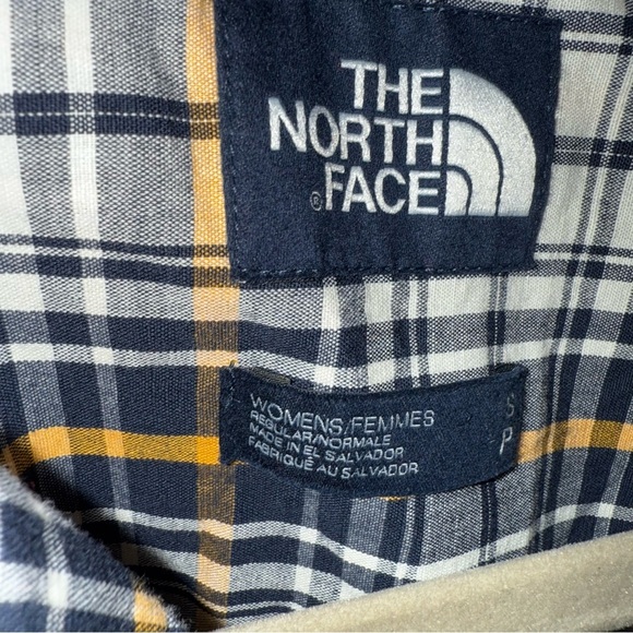 The North Face Checkered Shirt in Navy and Mustard - Picture 4 of 5